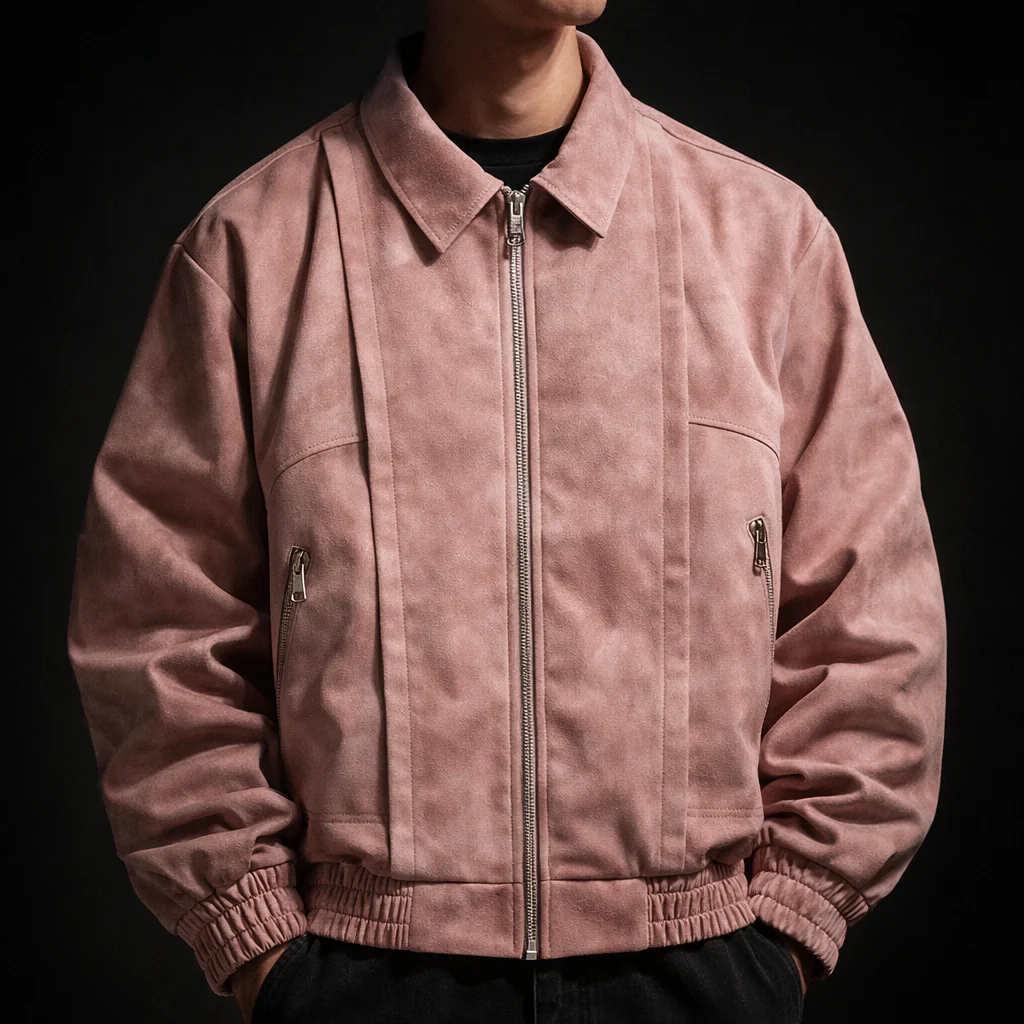 Vintage-Washed Suede Jacket - Image 8